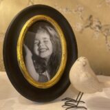 Oval Gold and Black Frame (L- 12in, W- 9in)