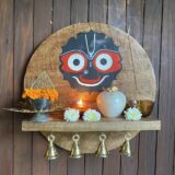 Multicoloured Mango Wood Jagannatha Mandir (D- 12in, H- 1in)