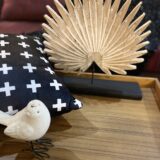Rustic White Palm Leaf Tabletop Accent - Image 2