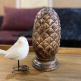 Walnut Pine Cone Tabletop Accent - Image 4