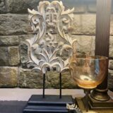 Rustic White Crested Panel Tabletop Accent - Image 2