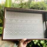 Tribal Tiling Grey Pattern Tray - Image 2