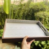 Tribal Tiling Grey Pattern Tray