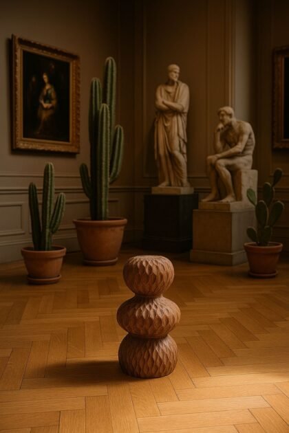 Desert cactus sculpture