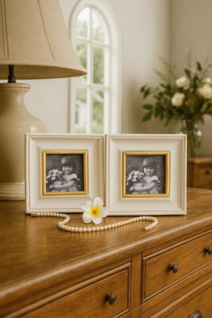Twin Ivory Photo Frames