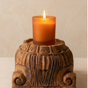 Baroque column candle holder